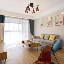 Cargar imagen en el visor de la galería, シーリングライト 4灯式 スポットライト 木目調 E26口金(需预订)