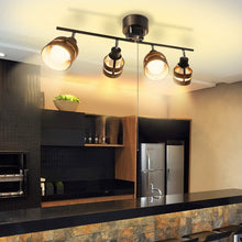 Cargar imagen en el visor de la galería, シーリングライト 4灯式 スポットライト 木目調 E26口金(需预订)