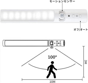 センサーライト LEDライト USB充電式 人感 自動点灯